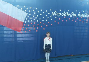 Dziewczynka podczas Obchodów Dnia Niepodległości