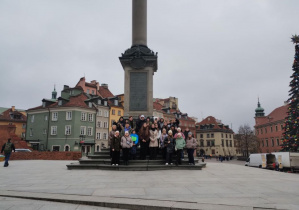 Uczniowie pod Kolumną Zygmunta